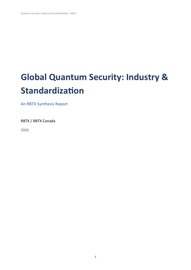 Quantum-Safe Industry & Standardization &mdash; page preview